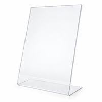 Support de Table en Acrylique Transparent en Forme de L, Porte-Menu Incliné, Bords Polis, Présentoir de Prix au Détail, Affiche, Brochure, Panneau de Table