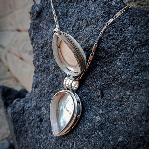 Colgante de caja de plata de ley fina, estilo étnico, chapado en oro, talla geométrica de hueso, patrón de número, otros dijes para regalos - Product Image 3