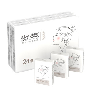 Orange Girl Handkerchiefs 210mmx206mm 4 Layers 6 Sheets Per Pack <b>Soft</b> Disposable Facial Tissues For Daily Use - Product Image 5