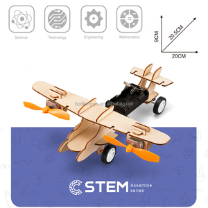 Sinh viên tự làm twin-vít máy bay bằng gỗ <span class=keywords><strong>Kit</strong></span> giáo dục thí nghiệm thiết lập mô hình công cụ giảng dạy cho các lứa tuổi 6 + - Product Image 2