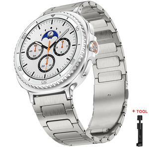 <span class=keywords><strong>Bracelet</strong></span> en titane pour Samsung <span class=keywords><strong>Galaxy</strong></span> <span class=keywords><strong>Watch</strong></span> 8 40 mm 44 mm 8 Classic 46 mm, <span class=keywords><strong>bracelet</strong></span> pour homme, <span class=keywords><strong>bracelet</strong></span> en métal de luxe - Product Image 1