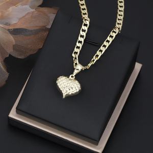 JXX Collar con Colgante de Corazón Chapado en Oro de 14K para Mujer, Joyería de Latón al por Mayor para Niños - Product Image 4