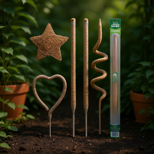 Natural Coconut Moss Pole <b>Plant</b> <b>Support</b> Stick Bendable <b>For</b> Vines Greenhouse <b>Garden</b> Use 48 In Length - Product Image 2