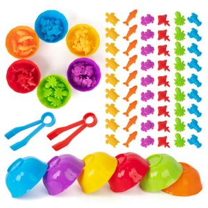 Jouets en plastique souple pour enfants, animaux et dinosaures arc-en-ciel, pour le comptage et le tri, éducation précoce, apprentissage cognitif Montessori - Product Image 2