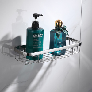 Estante de Ducha Metálico de Doble Nivel con Ganchos, Diseño Minimalista Rectangular Impermeable para Organizar Champú - Product Image 3