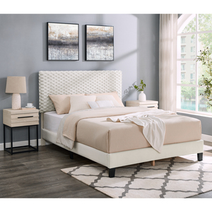 Findlay 3-Piece Bedroom <b>Set</b> Plush 3D Upholstered <b>Bed</b> With Two Nightstands <b>Full</b> Size - Product Image 2