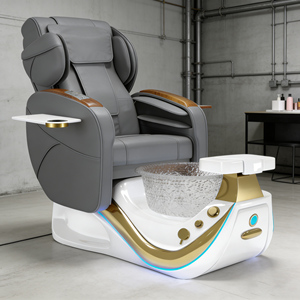 Luxury Nail Salon Foot Spa <b>Chair</b> Adjustable <b>Vibration</b> Copper Glass Customizable Colors Modern Design Pipeless Drainage System - Product Image 5