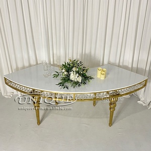 Hiện đại sang trọng S hình dạng bảng cho đám cưới MDF thép không gỉ vòng tròn Serpentine bảng đám cưới tinh thể khách sạn Tiệc Bàn ăn - Product Image 4