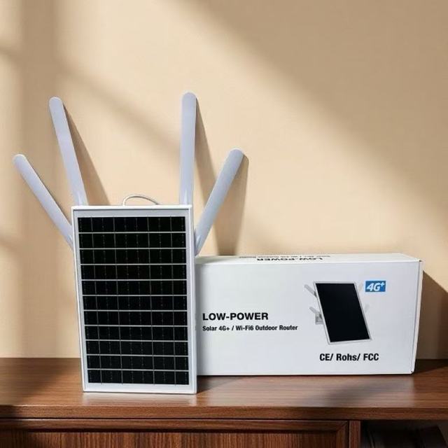 Solar Powered 4g Lte Modem Router With Wifi 6 Extender 12W Solar Panel 18000mah Battery IP66 Waterproof Sim Card for Camping