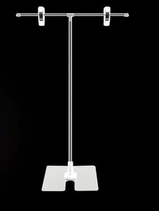 حامل تلسكوبي معدني بارتفاع قابل للتعديل لعرض موسيقى البوب من النوع L لعرض الملصقات الترويجية للسوبر ماركت والكرتون الإعلاني - Product Image 2