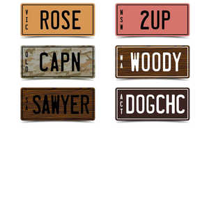 American Bike Metal <span class=keywords><strong>Mini</strong></span> nombre niños matrícula para bicicletas en relieve logotipo personalizado bicicleta nombre placas - Product Image 5