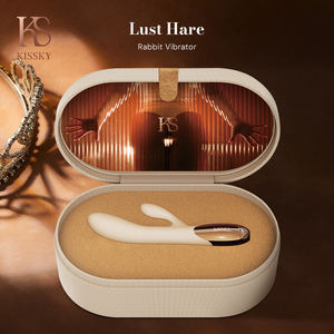 Masajeador Vibrador Doble Recargable por USB, Totalmente Impermeable, de Silicona Segura para el Cuerpo, con 10 Configuraciones de Vibración, Modelo Conejo para Mujeres - Product Image 1