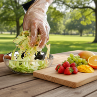 Gants jetables en PE imperméables et résistants à l'huile, gants en plastique transparent de qualité alimentaire pour la maison et les restaurants.