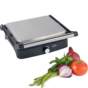 Ouvert 105 180 Degrés Chauffage Protection Antiadhésive Électrique <span class=keywords><strong>Panini</strong></span> Maker 2 Tranches Sain Plat <span class=keywords><strong>Grill</strong></span> pour <span class=keywords><strong>Viande</strong></span> Ménage - Product Image 1