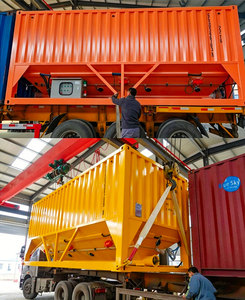 Silo de Cemento Horizontal Móvil en Contenedor de 20 Pies, Silo de Cemento Apilable de Bajo Perfil Portátil de 20-100 Toneladas para Planta Dosificadora - Product Image 4