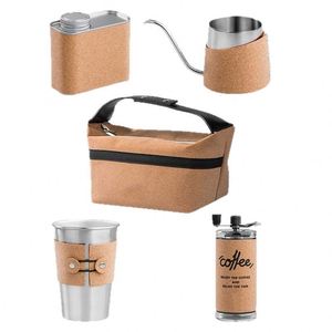 High-end Light Luxury Retro Brushed/Polished Hand-Brewed Coffee Pot <b>Gift</b> <b>Set</b> Custom Hand-Cranked Grinder Outdoor Coffee <b>Set</b> - Product Image 5