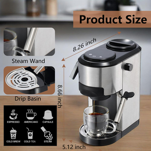 Cafetera Profesional Automática de 15 Bares para Cápsulas de Espresso, Cafetera Portátil Compacta para Latte, Cappuccino, <span class=keywords><strong>Barista</strong></span>, para el Hogar y la Oficina - Product Image 3