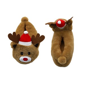 Ciabatte di peluche di natale <span class=keywords><strong>invernale</strong></span> pantofole di peluche di peluche di cervo per bambini graziose scarpette di animali di peluche delle renne - Product Image 3