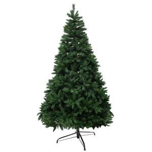 DB 6FT Moderno Árbol de Navidad de lujo 7 capas y 976 puntas de rama PVC ignífugo con bisagras para una conveniente decoración navideña - Product Image 1