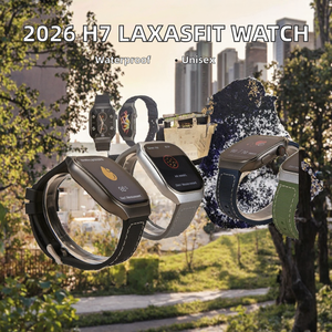 Montre connectée Android carrée H7 Laxasfit 2026, étanche IP67, suivi du sommeil, réponse aux appels, prévisions météo, en silicone – Meilleures ventes - Product Image 2