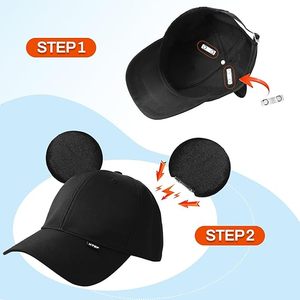 Accessoires de fête d'Halloween et de Noël Pafu, décoration, 4 pièces, oreilles de souris magnétiques, clips d'oreille détachables, cadeau pour casquettes de baseball - Product Image 2