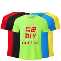 T-shirt uni pour homme en polyester, tee-shirt à séchage rapide, t-shirts personnalisés avec impression par sublimation, logo unisexe, t-shirts de sport pour homme