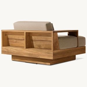 New Arrival Luxury Style Garden Leisure Daybed <b>Outdoor</b> Sunbed Patio <b>Sofa</b> Luxury Teak Double Chaise - Product Image 3