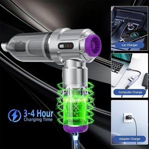 Aspirateur de voiture à forte aspiration 18000Pa souffleur d'air sans fil portable et dépoussiéreur d'air 4 en 1 aspirateur à main avec lumière LED - Product Image 2
