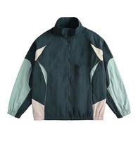 Veste coupe-vent pour homme de haute qualité, fabrication patchwork avec col montant, bandes réfléchissantes, coupe-vent et anti-UV