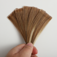 Extensions de cheveux naturels à bandes adhésives invisibles, Remy vierges double drawn, blondes, couleur personnalisée, vente en gros
