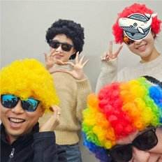 Fibre haute température fête coquelicot Afro perruque 10 pouces sans colle dentelle avant diverses couleurs qualité haute-dentelle matériel - Product Image 1