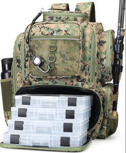 Bolsa de pesca de servicio pesado Almacenamiento múltiple Bolsa grande Tiendas Señuelos Equipo de pesca Mochila de pesca impermeable - Product Image 2