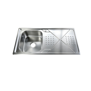 <span class=keywords><strong>Fregadero</strong></span> de Cocina de Acero Inoxidable SUS304 Antibacteriano y Antimanchas <span class=keywords><strong>con</strong></span> <span class=keywords><strong>Escurridor</strong></span> Integrado, <span class=keywords><strong>Fregadero</strong></span> <span class=keywords><strong>Pequeño</strong></span> Multiusos - Product Image 1
