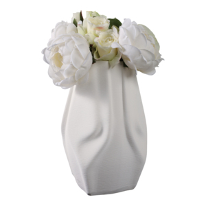 Vaso moderno in porcellana 3D con motivi geometrici per soggiorno, pezzo decorativo per l'arredamento della casa - Product Image 2