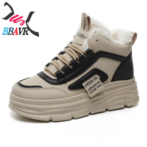 W3630 Nuevas Botas de Media Pantorrilla con Cordones y Borlas, Impermeables, con Forro de Felpa para Invierno, Diseño de Parches, Calzado Deportivo Casual - Product Image 2