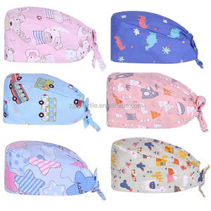 Radiologie médicale respirant lavable réutilisable fantaisie <span class=keywords><strong>pas</strong></span> <span class=keywords><strong>cher</strong></span> mignon chapeaux chirurgicaux gommage casquettes - Product Image 5