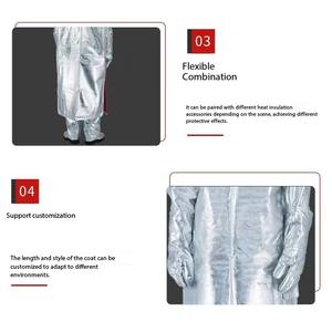 Nuevo diseño 1000 grados ropa de seguridad <span class=keywords><strong>antiradiación</strong></span> <span class=keywords><strong>traje</strong></span> de papel de aluminio con <span class=keywords><strong>traje</strong></span> de resistencia al calor radiante - Product Image 3