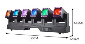 Luz de haz de 6 cabezales <span class=keywords><strong>Excalibur</strong></span> para interiores con luz de escenario LED giratoria RGBW de 6x60W para conciertos - Product Image 2