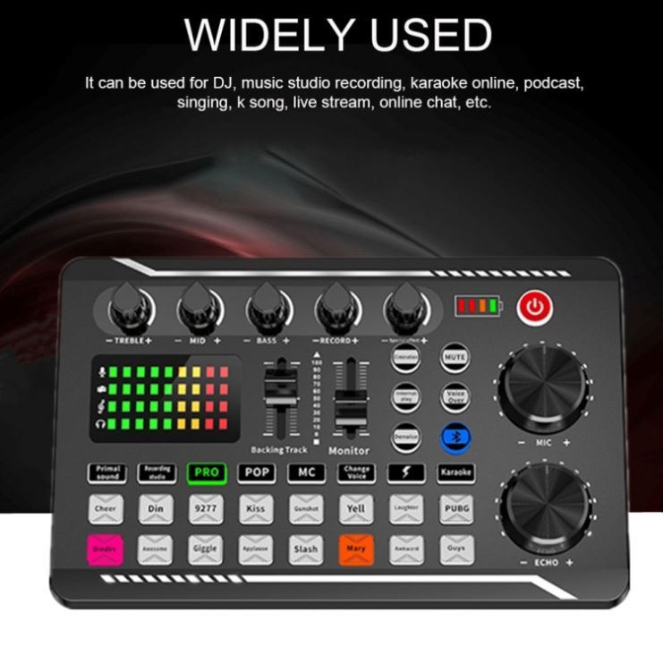 DAYMIC F998 Live Sound Card - 16 Sound Effects Mixer