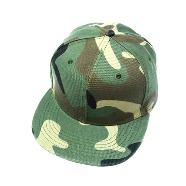 OEM topi snapback 6 panel kamuflase kosong kustom topi snap back topi camo