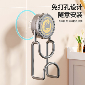 Dragon Pattern Suction Cup <b>Hook</b> Wall Mounted Basin Storage Rack Punch Free For <b>Bathroom</b> Home Use - Product Image 4