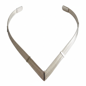 Collar de Gargantilla Étnico de Latón para Mujer al por Mayor, Estilo Bohemio con Piedra de Perla y Cadena Geométrica -GC-NK-102-B - Product Image 1