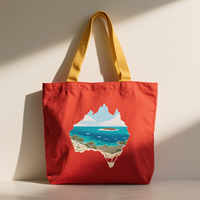 Sac fourre-tout d'épicerie en toile de coton biologique Calico de plage écologique réutilisable imprimé avec logo personnalisé