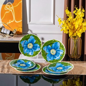 Nuevo juego de vajilla de porcelana fina con diseño floral tropical recomendado para celebraciones de bodas. - Product Image 5