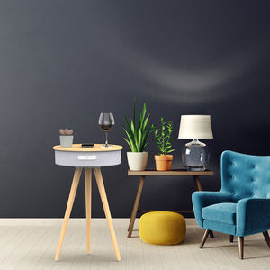 Mesa Auxiliar Inteligente Multifuncional para Decoración del Hogar con Soporte para Carga Inalámbrica y Banco de Energía - Product Image 3