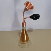 Flacons testeurs en verre de 80 ml à double paroi en laiton pour parfums, huiles essentielles et café