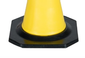 Produit phare : Poteau de signalisation routière jaune en PE de 75 cm pour la sécurité routière, les parkings et les chantiers - Product Image 3