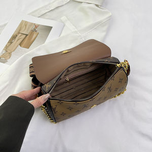 Bolsos de Moda para Mujer, Cilíndricos, con Cadena, Correa de Hombro Única, de Cuero PU y Poliéster, Diseño Portátil, Venta Directa de Fábricas Chinas - Product Image 2