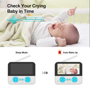 Monitor de Bebé Inalámbrico con Monitoreo Remoto Transfronterizo, Cámara Panorámica/Inclinable de 355°, Visión <span class=keywords><strong>Nocturna</strong></span>, Monitoreo de Temperatura, Cuidador Infantil - Product Image 2