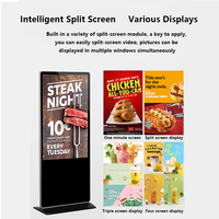 Kiosque publicitaire vertical LCD tactile commercial de 43 pouces pour affichage numérique et support de texte, idéal pour les aéroports